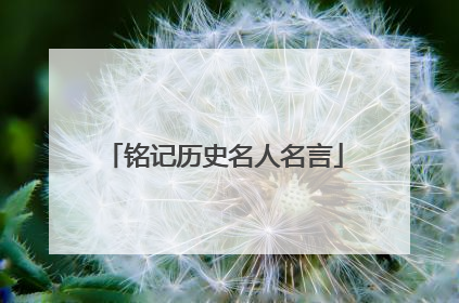 铭记历史名人名言