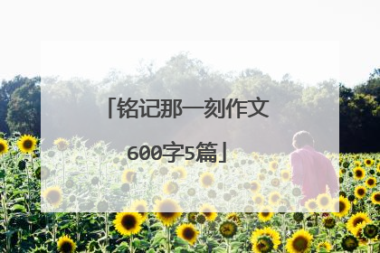 铭记那一刻作文600字5篇