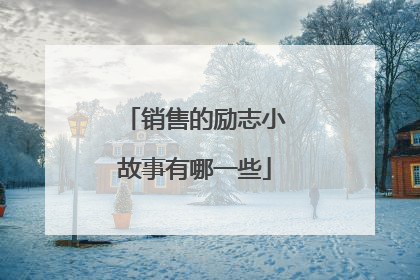 销售的励志小故事有哪一些