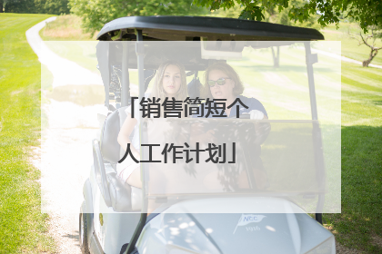 销售简短个人工作计划