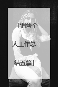 销售个人工作总结五篇
