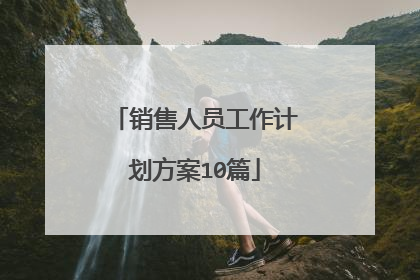销售人员工作计划方案10篇