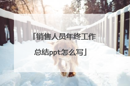 销售人员年终工作总结ppt怎么写