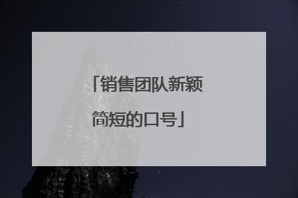 销售团队新颖简短的口号