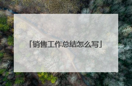销售工作总结怎么写