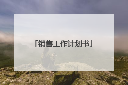 销售工作计划书