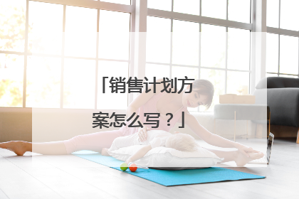 销售计划方案怎么写？