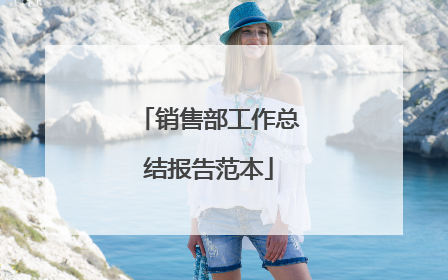 销售部工作总结报告范本