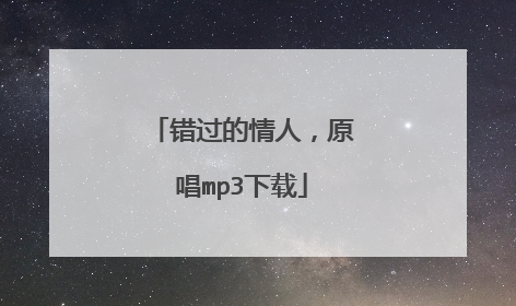 错过的情人，原唱mp3下载