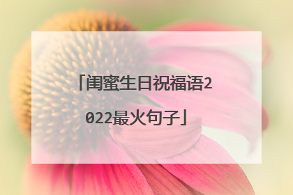 闺蜜生日祝福语2022最火句子