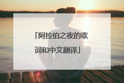阿拉伯之夜的歌词和中文翻译