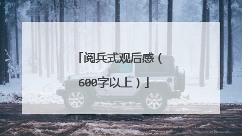 阅兵式观后感（600字以上）