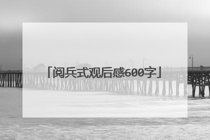 阅兵式观后感600字