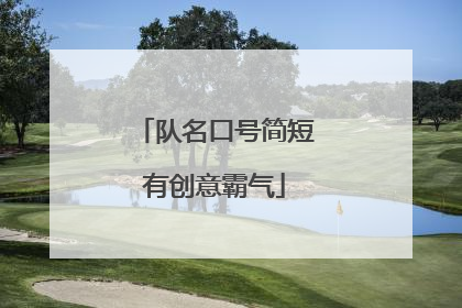 队名口号简短有创意霸气