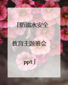 防溺水安全教育主题班会ppt