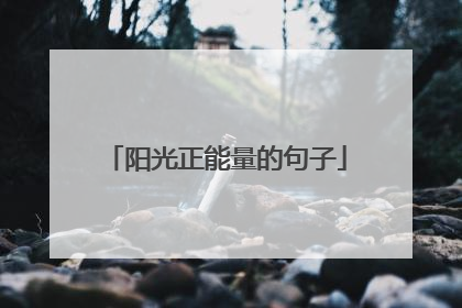 阳光正能量的句子