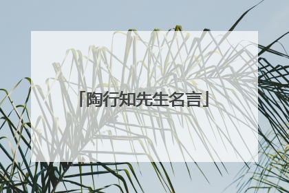 陶行知先生名言