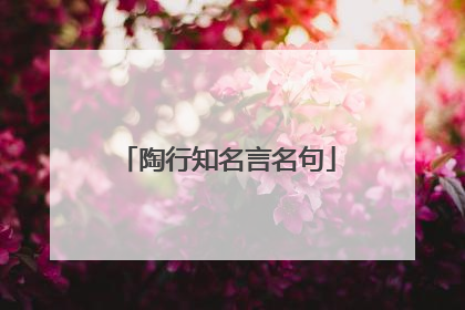 陶行知名言名句