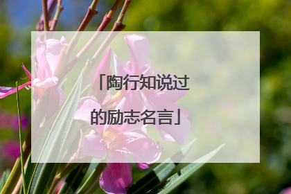 陶行知说过的励志名言