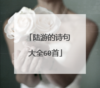 陆游的诗句大全60首