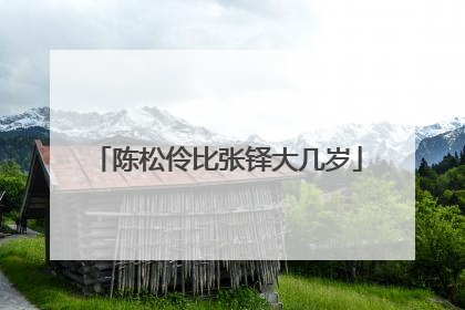 陈松伶比张铎大几岁