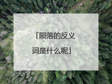 陨落的反义词是什么呢