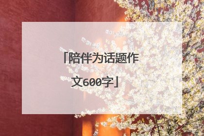 陪伴为话题作文600字