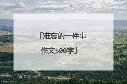 难忘的一件事作文500字