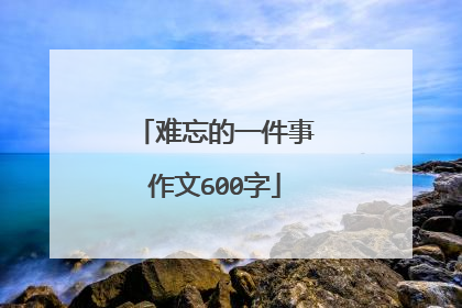 难忘的一件事作文600字