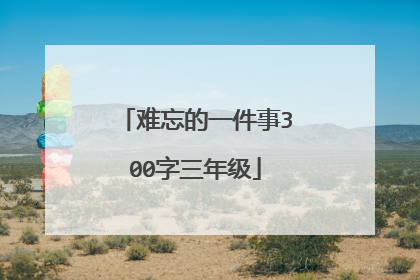 难忘的一件事300字三年级