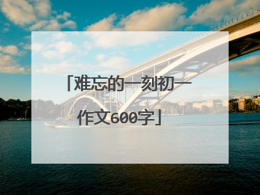 难忘的一刻初一作文600字