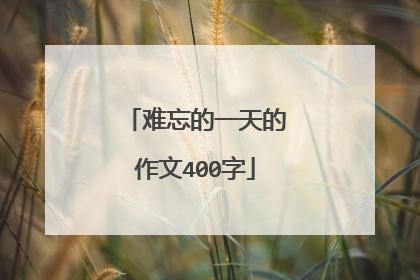 难忘的一天的作文400字