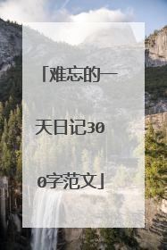 难忘的一天日记300字范文