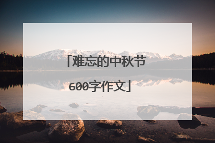 难忘的中秋节600字作文