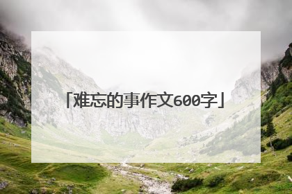难忘的事作文600字