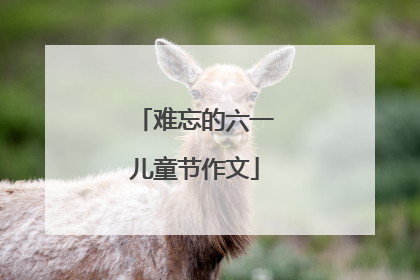 难忘的六一儿童节作文