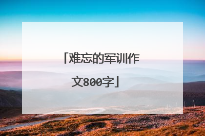 难忘的军训作文800字
