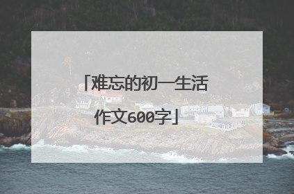 难忘的初一生活作文600字