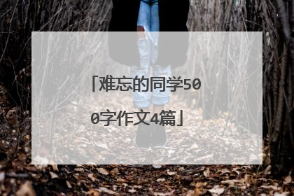 难忘的同学500字作文4篇