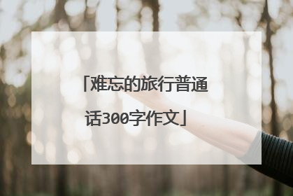 难忘的旅行普通话300字作文