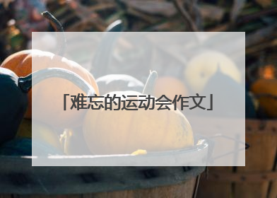 难忘的运动会作文