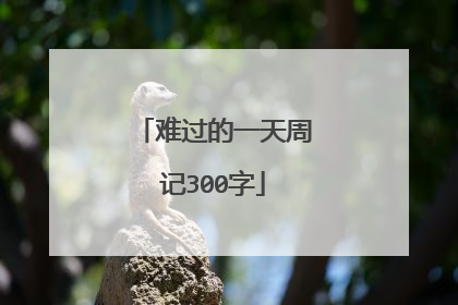 难过的一天周记300字