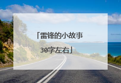 雷锋的小故事30字左右