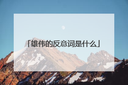 雄伟的反意词是什么