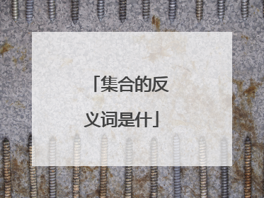 集合的反义词是什