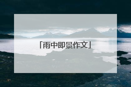 雨中即景作文