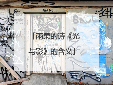 雨果的诗《光与影》的含义