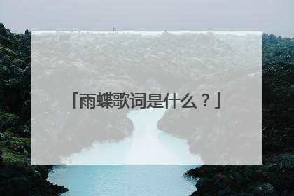 雨蝶歌词是什么？