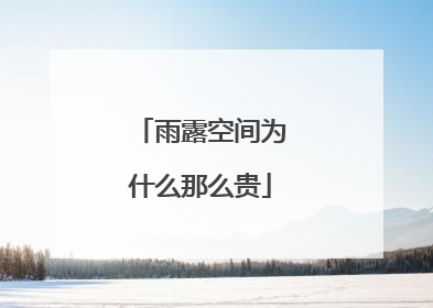 雨露空间为什么那么贵