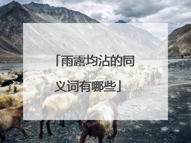 雨露均沾的同义词有哪些